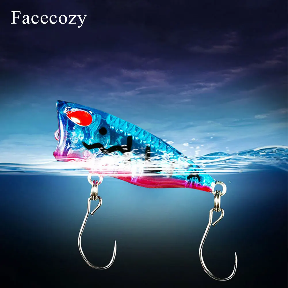 Facecozy 1 шт. один крючок мини высокая скорость отражения Поппер рыболовные приманки