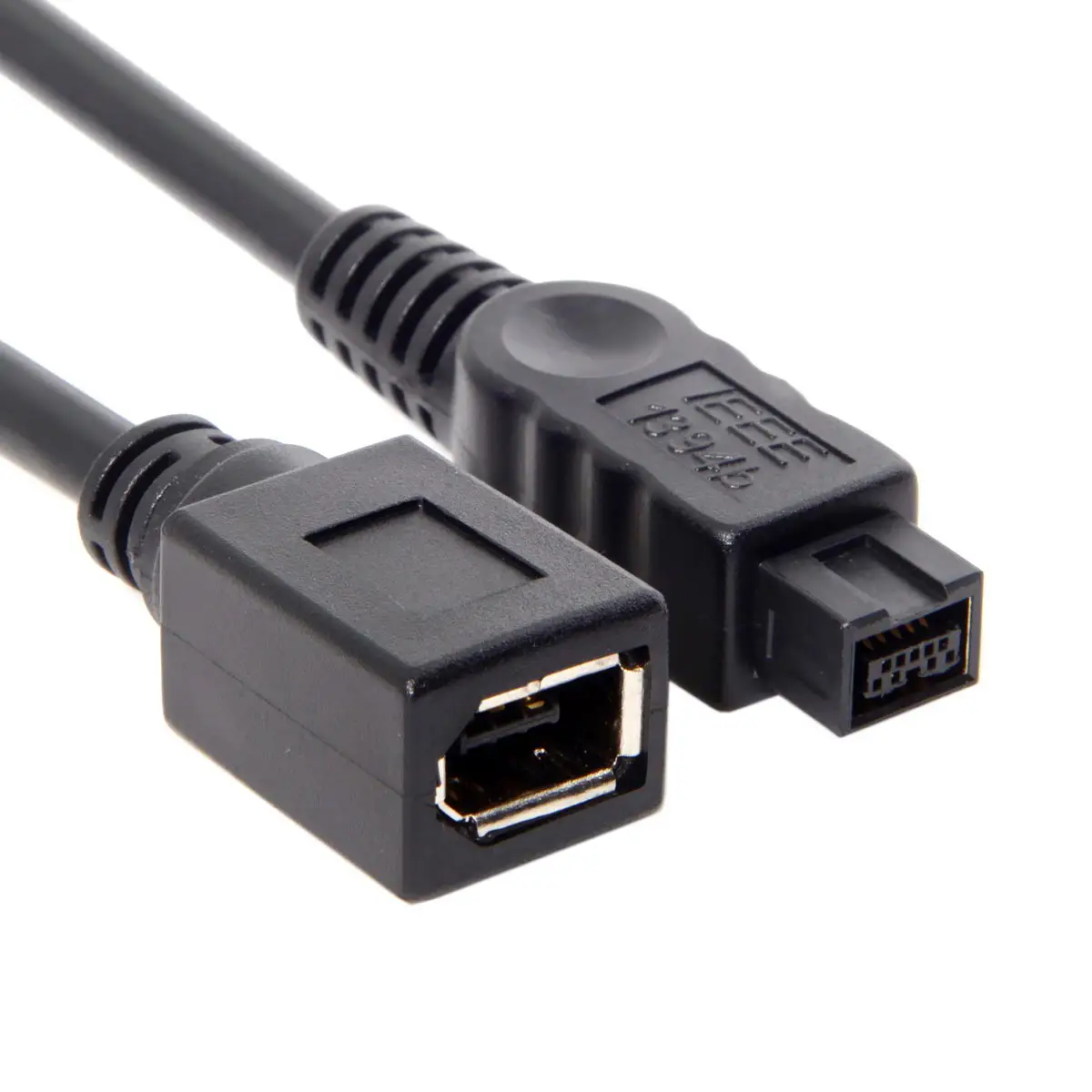 IEEE 1394 6Pin Female to 1394b 9Pin Male Firewire 400 до 800 кабель черного цвета 10 см|ieee 1394|firewire 800firewire |