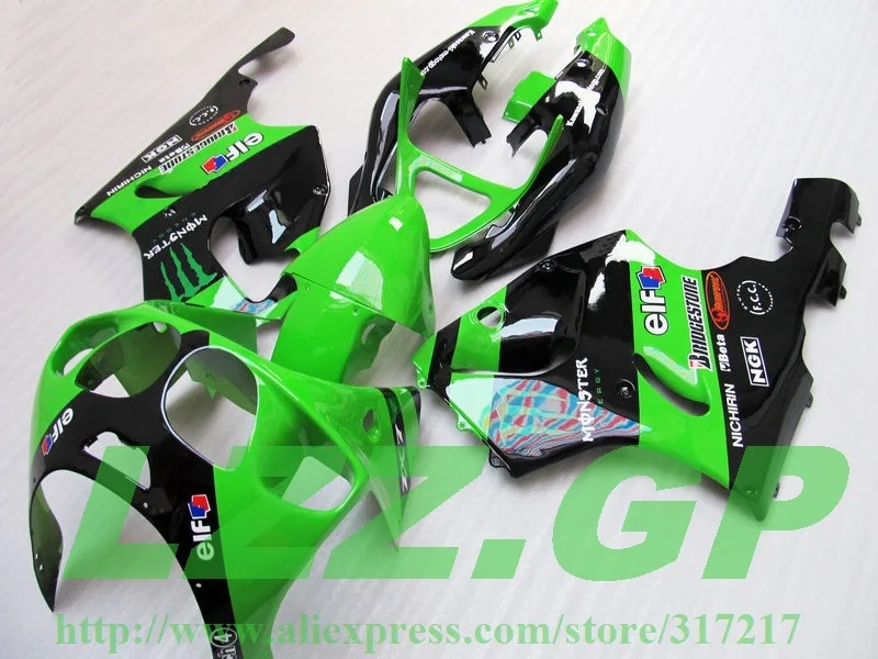 

Green Black fairings For KAWASAKI NINJA 96-03 ZX7R 96 97 98 99 00 01 02 03 ZX 7R ZX-7R 1996 1997 1998 2003 body