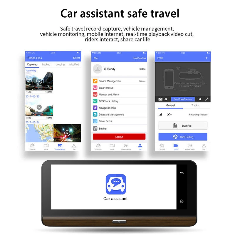 FANSICOUK 7 86 'ƊG Android 5 1 GPS навигация видеорегистратор 1080P WIFI ADAS двойной объектив