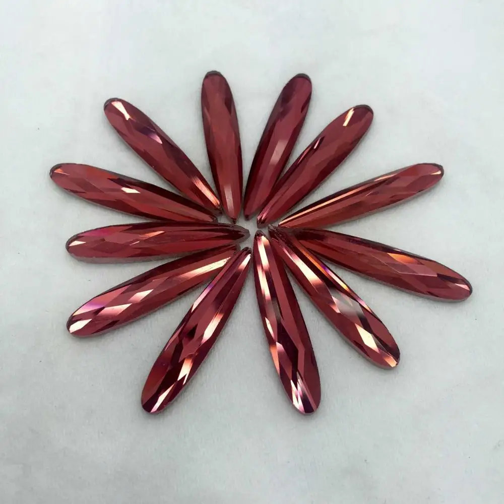 wine red Конкурентоспособную продукцию 6X30 мм flatback хрустальные стеклянные бусины в форме капли воды, Стразы DIY аксессуары для одежды 20 шт./упак - Цвет: wine red