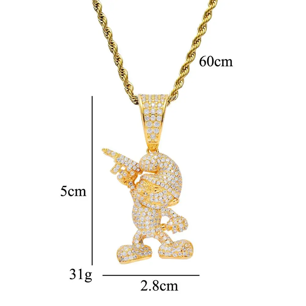 В стиле хип-хоп с креплением микро-паве ААА кубического циркония Bling лед из
