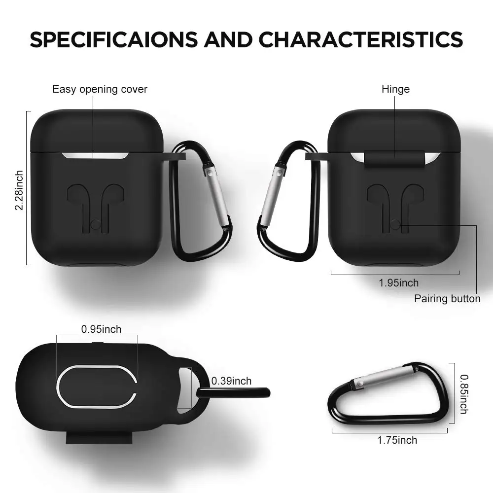 9 в 1 чехол для наушников Airpod силиконовый Apple аксессуары airpods TPU подходит i10