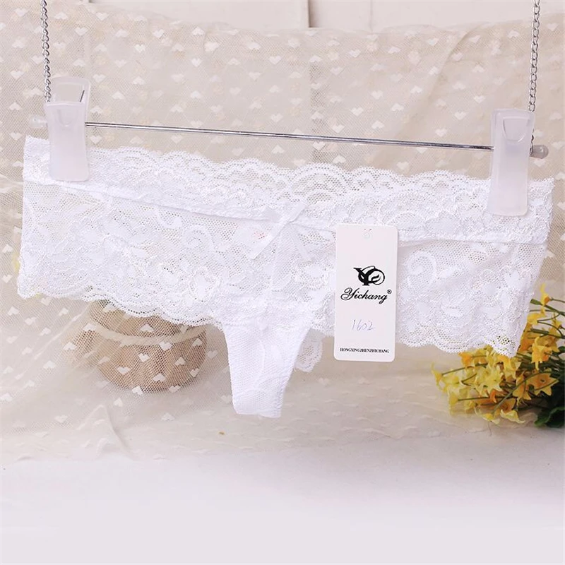 2 шт./лот кружевные стринги женские прозрачные трусики с низкой посадкой
