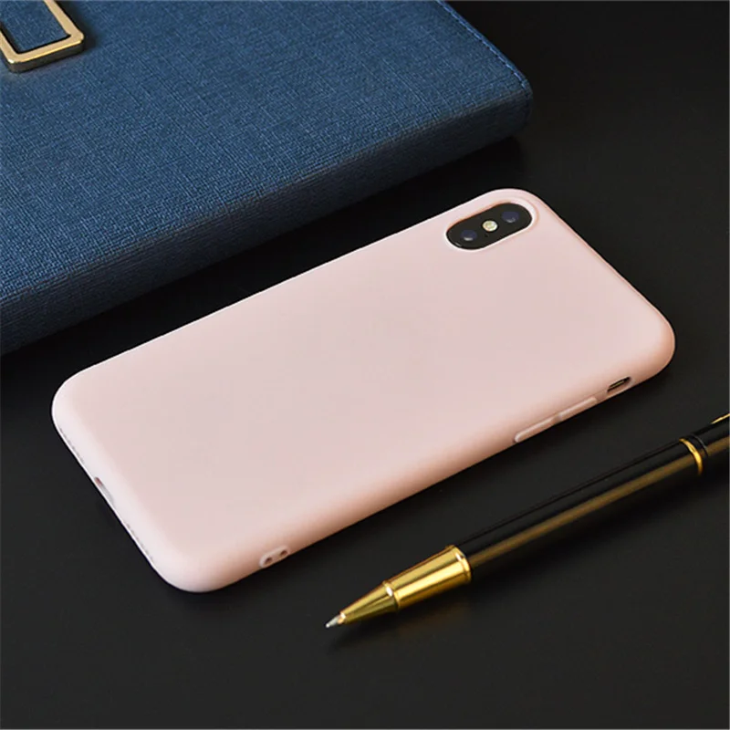 Original Soft Silicone Case For iPhone 7 6 6s 8 X Plus 5 5s SE XR XS Max Simple Solid Color Ultrathin TPU Candy |