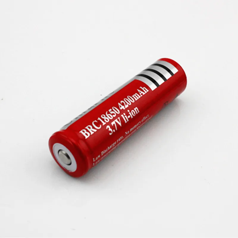 Dinto 2pcs BRC18650 перезаряжаемый 3,7 V литий-ионный аккумулятор 4200mAh батареи для лазерной ручки светодиодный фонарик для фар
