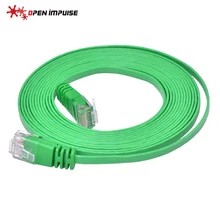 Открытый импульсный 3 м/10 футов Ультра тонкий Плоский CAT6 UTP Ethernet