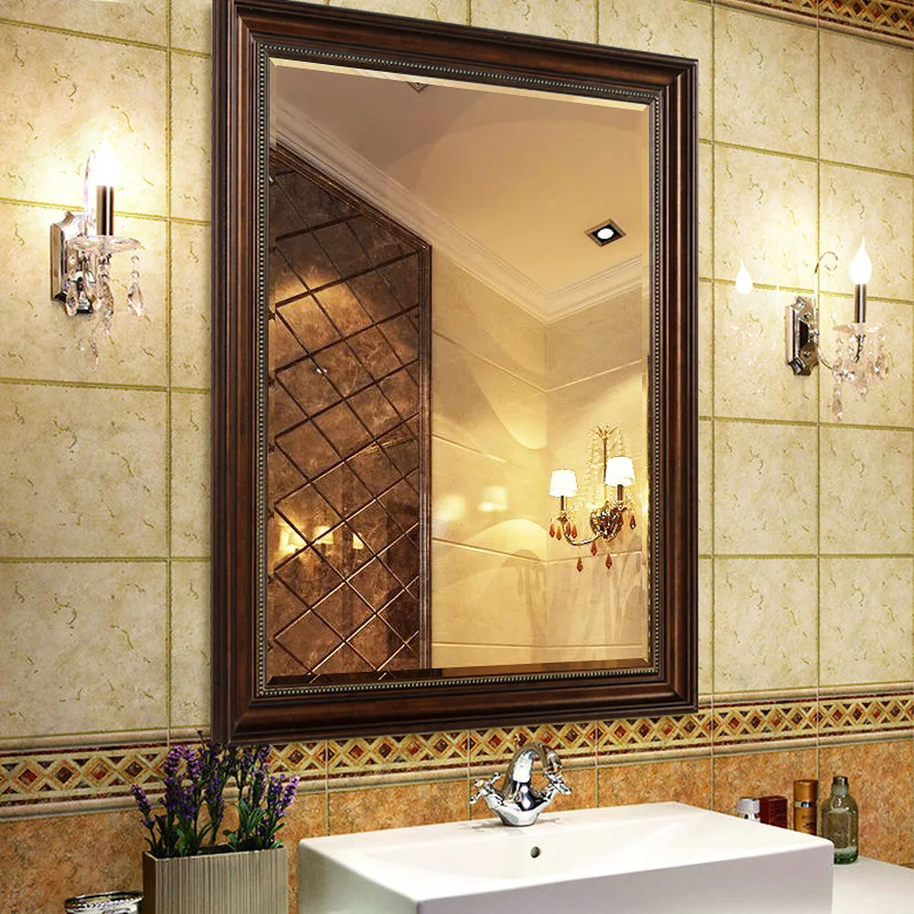 European retro bathroom mirror toilet wall hanging makeup rectangular bedroom living room wx8241641 | Обустройство дома