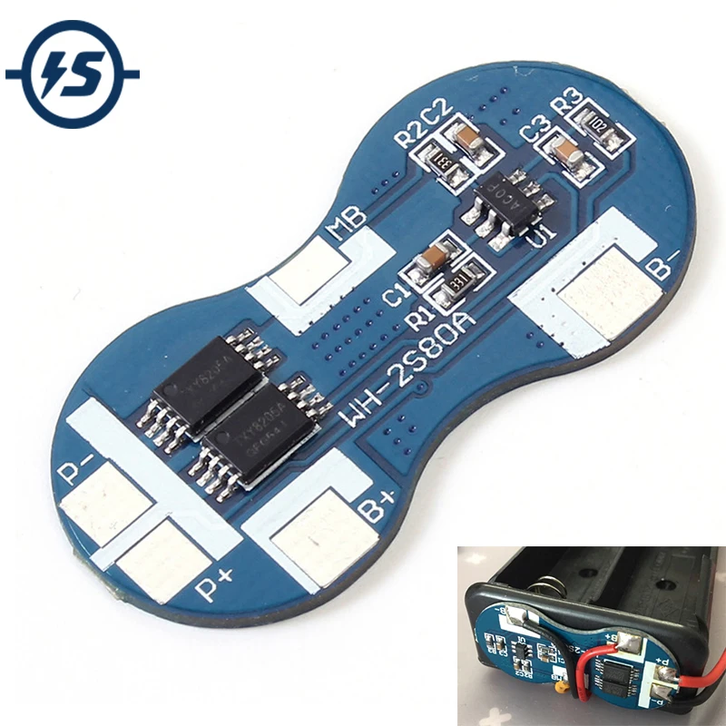 Защитная плата BMS 2 S Li Ion 18650 для зарядки литиевых аккумуляторов 7 4 В а серии защита
