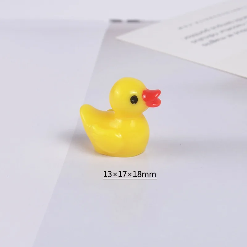 8 шт. мини слайм подвески милые животные из смолы утка кролик корова овца клейкие