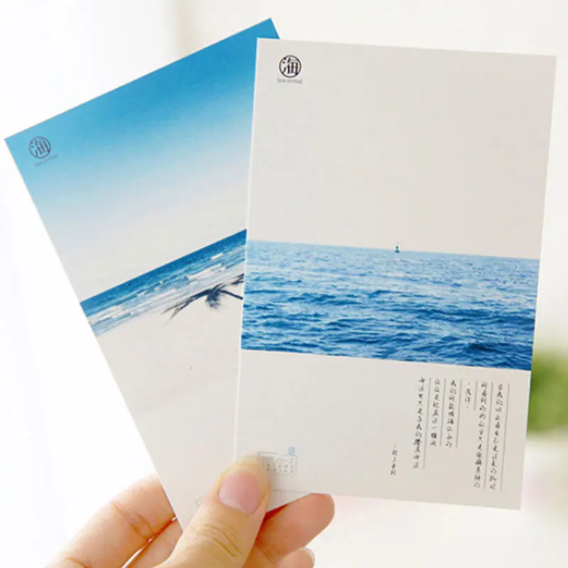 30 шт./лот открытка с природными пейзажами пейзаж на Рождество день рождения