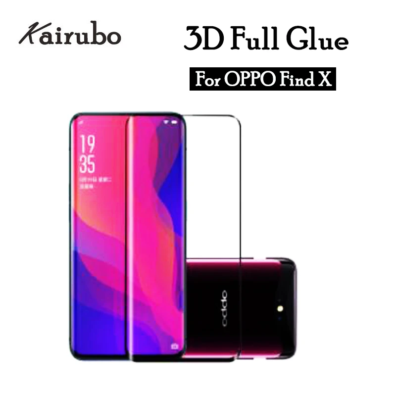 3D полное клеевое закаленное стекло для OPPO Find X покрытие 9H Защитная пленка экрана