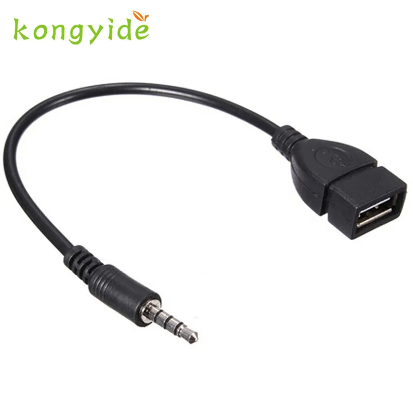 Автоматический 3 5 мм штекер аудио AUX Джек USB 2 0 Тип A Женский Адаптер конвертера OTG