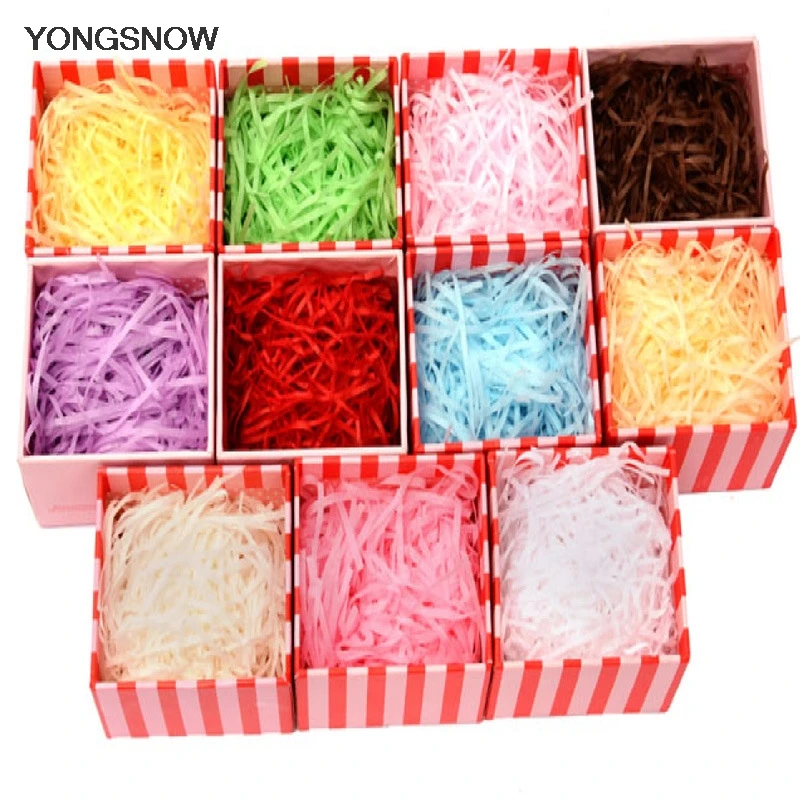 

20g Crinkle Paper Filler DIY Paper Raffia Shredded Confetti Gift Box Filling Material for Birthday Wedding Decoration 7Z