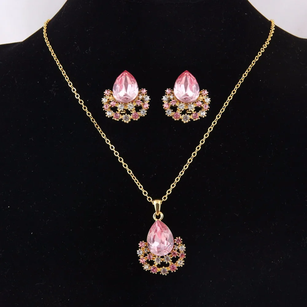 Ювелирные наборы ERLUER золотистого цвета для женщин и девочек модные Австрийские