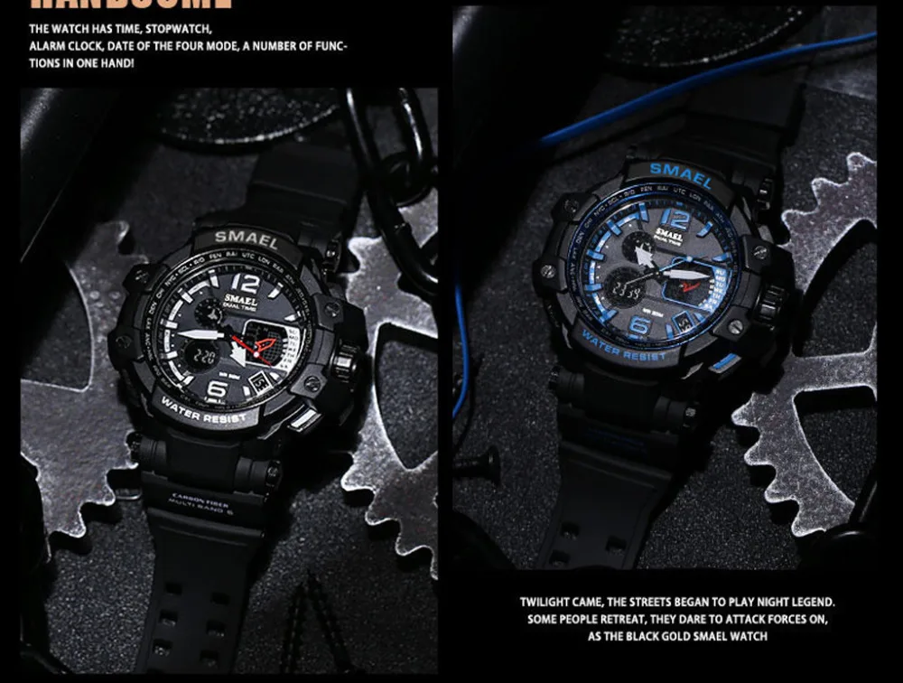 Reloj мужские часы белые спортивные часы светодиодный цифровой 50 м водонепроницаемые часы ударные мужские часы 1509 relogios мужские спортивные часы оптом# F