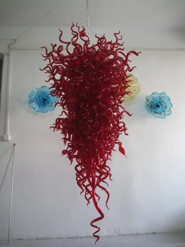 

Pendant Led Lights Hotel Decorations Style Murano Red Glass Pendant Lighting