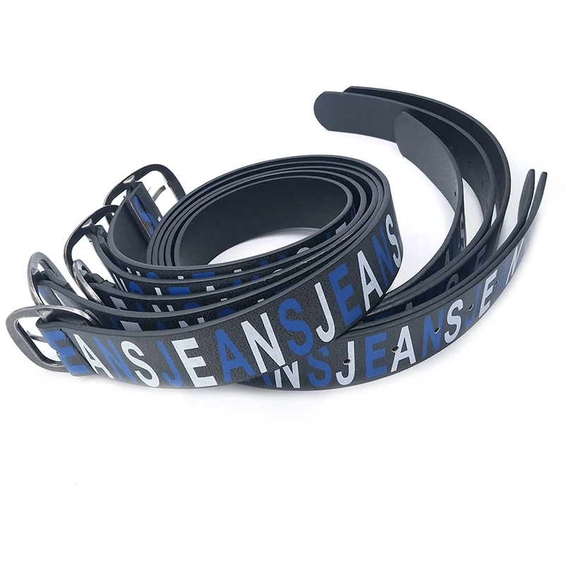 

New Children Kids Letter Printed Belt Unisex Pant Accessories Belts Boys Girls Faux Leather Belt All-match Accessories N935