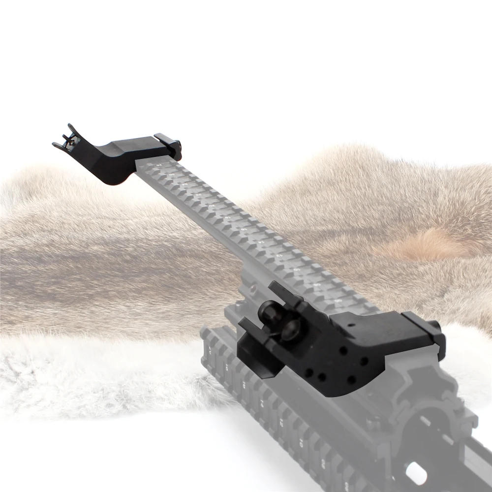 ohhunt Front and Rear 45 Degree Offset Hunting Tactical Rapid Transition BUIS Backup Iron Sight Set Free Shipping | Спорт и