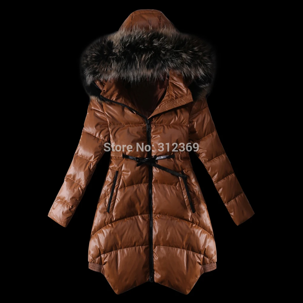 Red Brown Black Winter Jacket Women Down 2015 New Arrival Fashion Brand Lady Coat Fur Collar Warm Parka | Женская одежда
