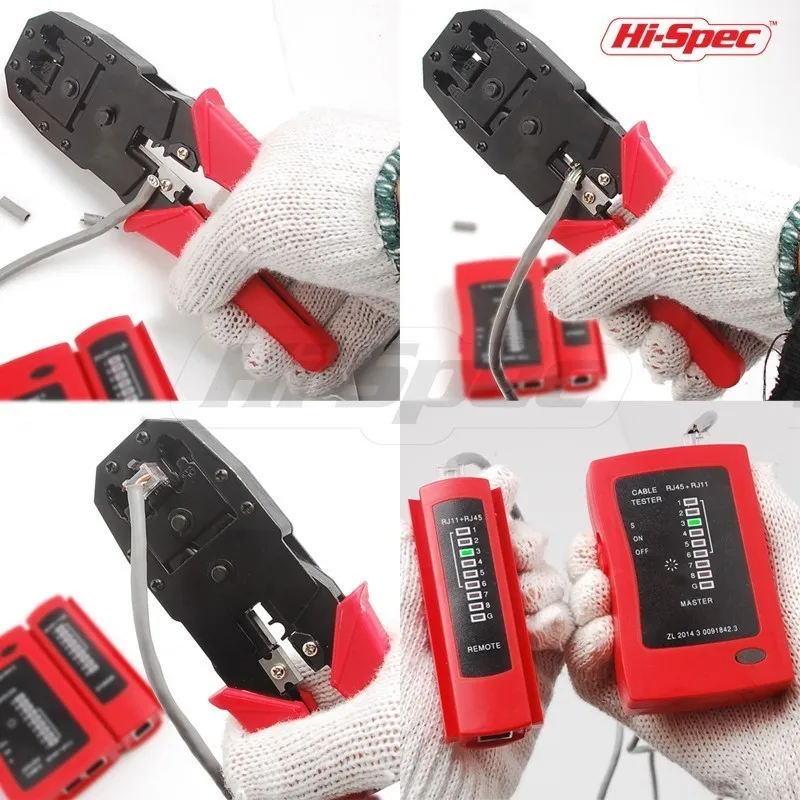 Hi-Spec 19 в 1 Набор инструментов для ремонта компьютерной сети тестер кабеля