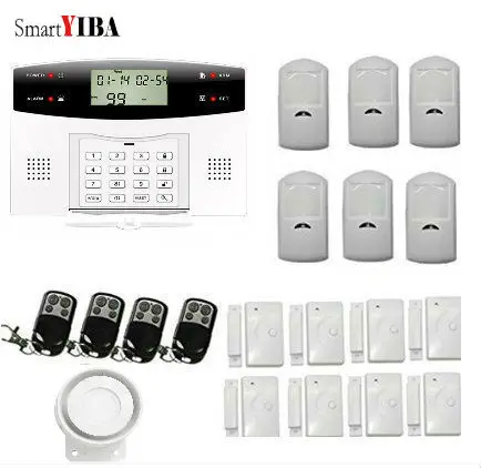 

SmartYIBA English Russian Spanish French Italian Czech Voice Wireless GSM Alarm System Home Wireless Security Alarm System Kit