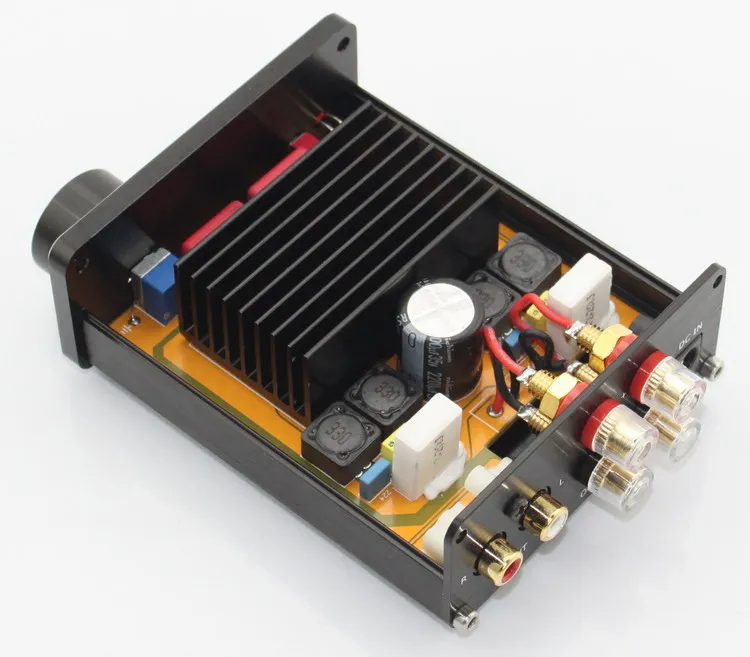 2*100 Вт DC24V 3A TDA7498 мини усилитель 2 0 Настольный мощности с Nkon 2200 мкФ/35 в и мужские