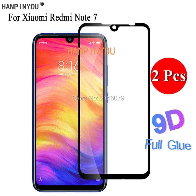 

2 шт./лот для Xiaomi Redmi Note 7 Pro 7S 6,3 "5D 6D 9D, полное покрытие, клей, защита экрана, закаленное стекло, защитная пленка