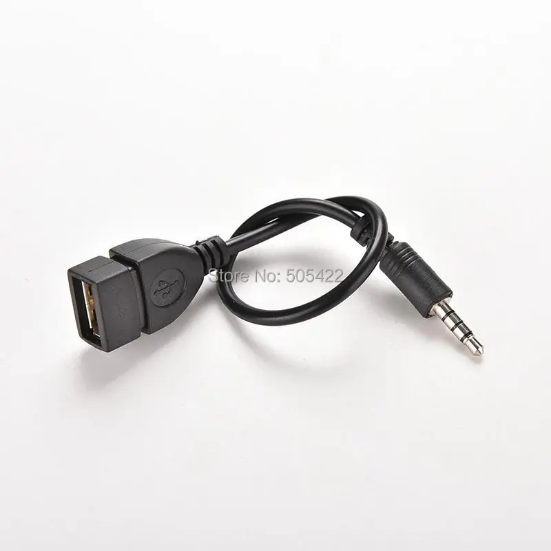 Новый 3 5 мм Мужской AUX аудио разъем для USB 2 0 Женский конвертер Кабель