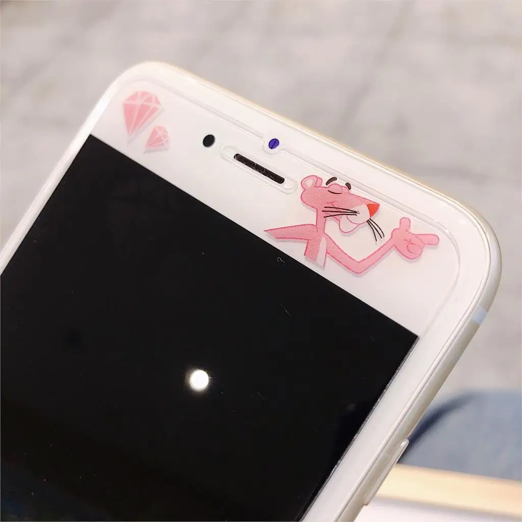 2.5D 9H закаленное стекло для iphone 8 6 6 S 7 plus Защитная пленка для экрана Сейлор Мун Розовая пантера Медведь узор