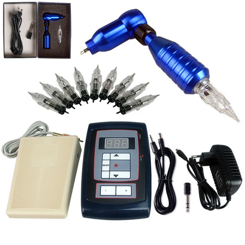 Complete Professional Tattoo Machine Kit Sets rotary tattoo machine kits Power Supply Needles Grip Tip Set | Красота и здоровье