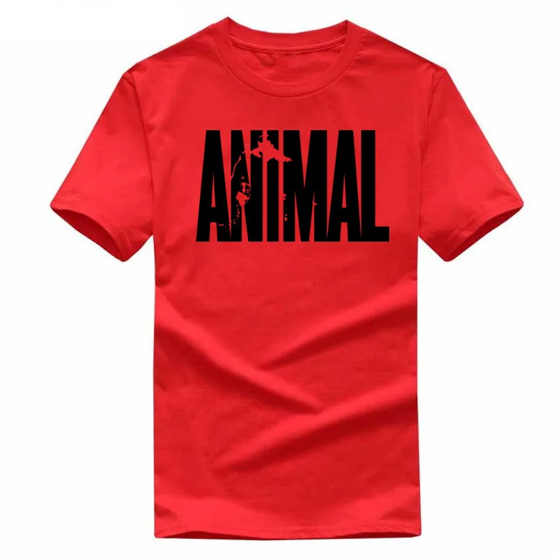 ANIMAL round collar men cotton muscle exercise fitness strong and handsome T-shirt trends in 2018 brand tops clothes | Мужская одежда