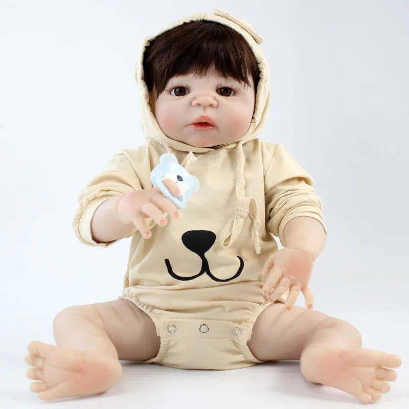 BZDOLL 22 дюйма силиконовая кукла для новорожденных игрушка Реалистичная