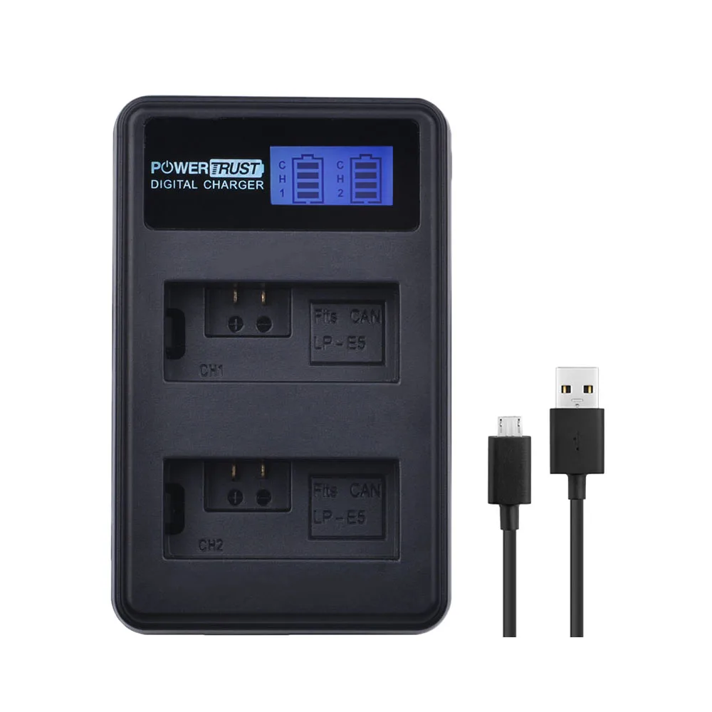 Зарядное устройство USB для Canon EOS Rebel XS T1i XSi 1000D 500D 450D Kiss X3 X2 F 1 упаковка|charger for|charger