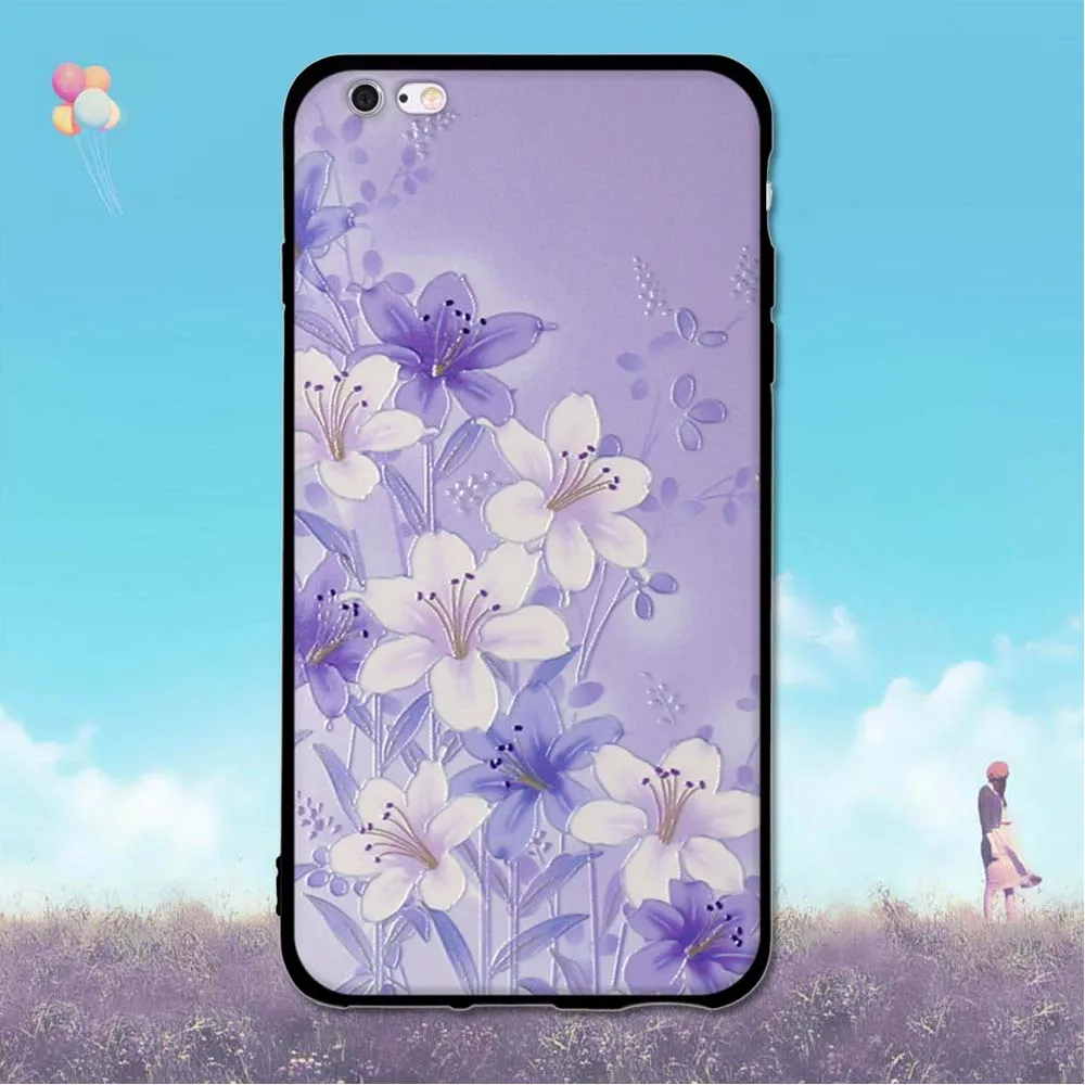 Чехол для iPhone 6 Plus 6s 5 дюйма мягкий чехол сотового телефона plus задняя крышка с