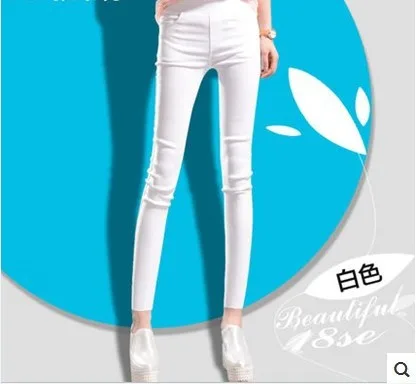 K340 White YRRETY/повседневные Леггинсы для женщин; эластичные черные узкие леггинсы для фитнеса; брюки; уличные леггинсы; большие размеры - Цвет: K340 White