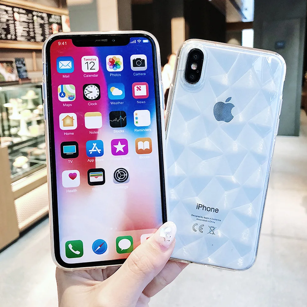 Heyytle 3D Прозрачные со стразами чехол для телефона iPhone 8 7 6 6s Plus X XS max XR прозрачные