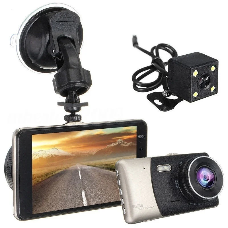 4 0 дюймов Dash Cam двойной объектив 1080 &quotFHD 170 P автомобильный Dvr Автомобильный