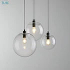 Современные подвесные светильники в скандинавском стиле, креативный потолочный светильник с пузырьковыми стеклянными шариками для гостиной, спальни, кухни, освещение с подвеской