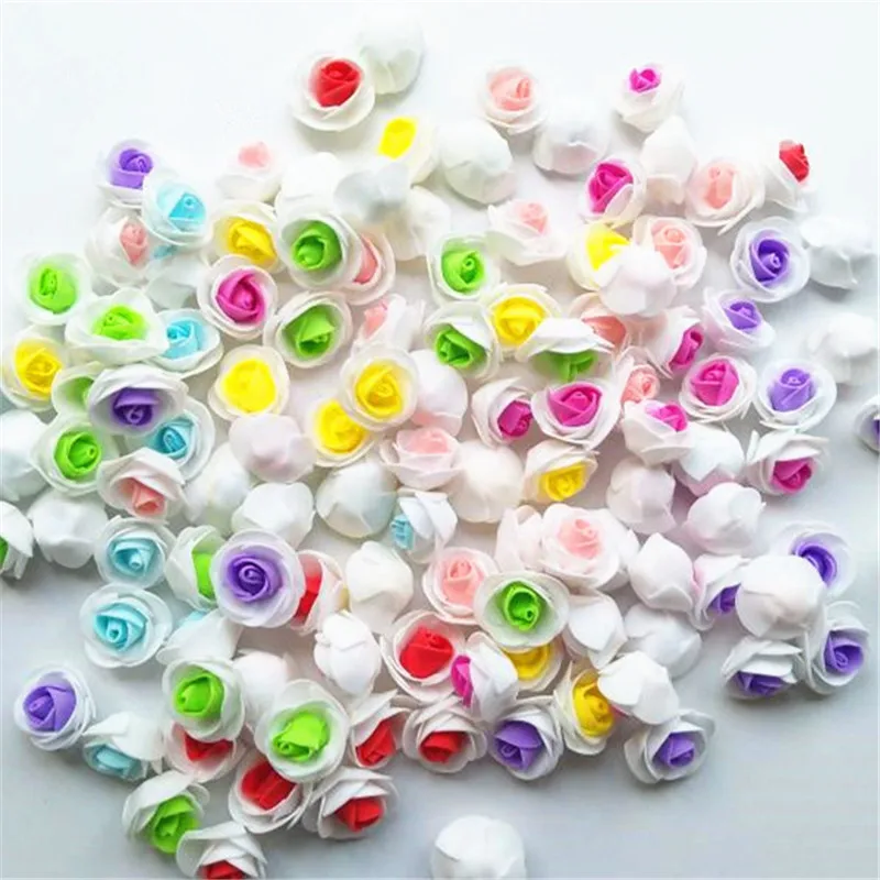 

20pcs 3cm Black Mini Foam Rose Artificial Flower Bouquet Multicolor Rose Wedding Flower Decoration Scrapbooking Fake Rose Flower