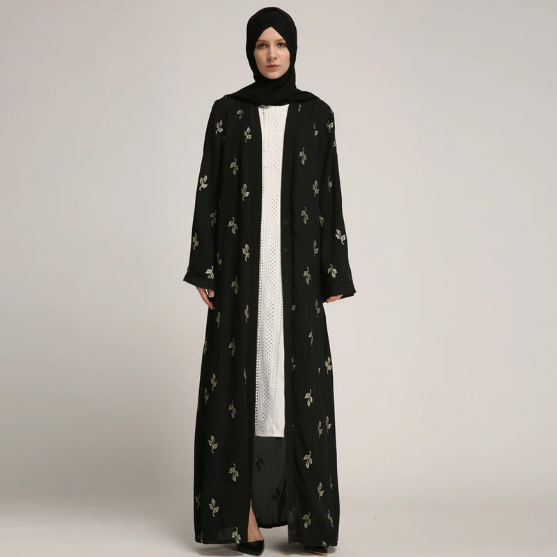 Buytiz Повседневное черный сетки мусульманские abaya Макси длинное платье Роба платья