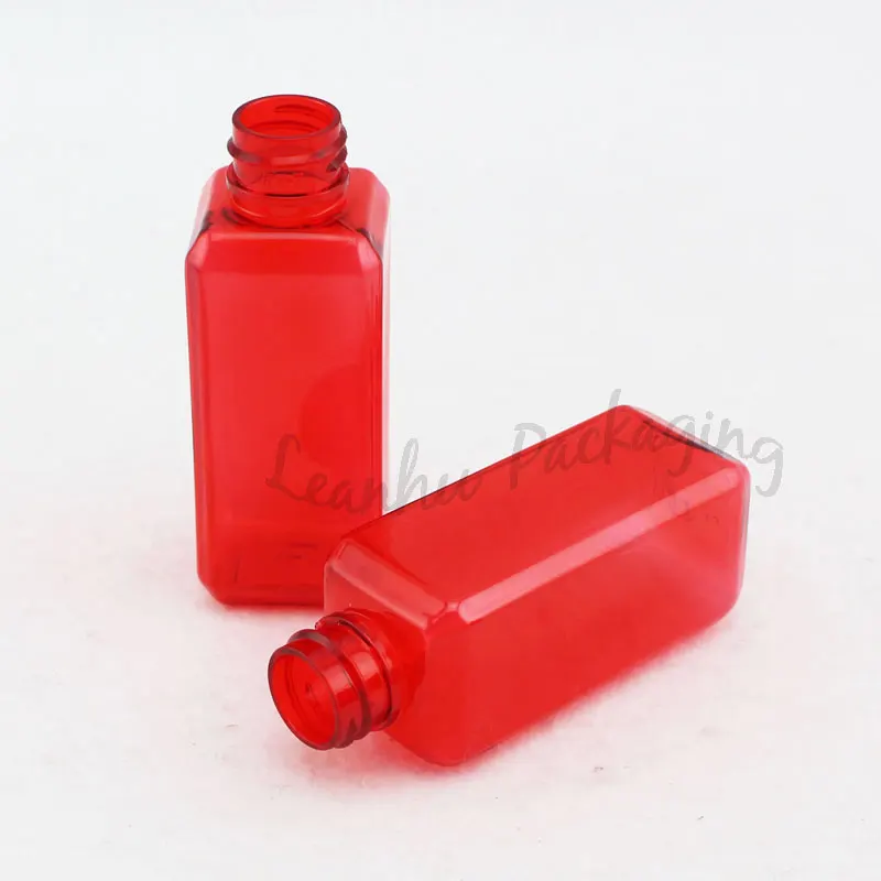 Красные мини-бутылки для упаковки домашних животных 50 мл многоразовый домашнего