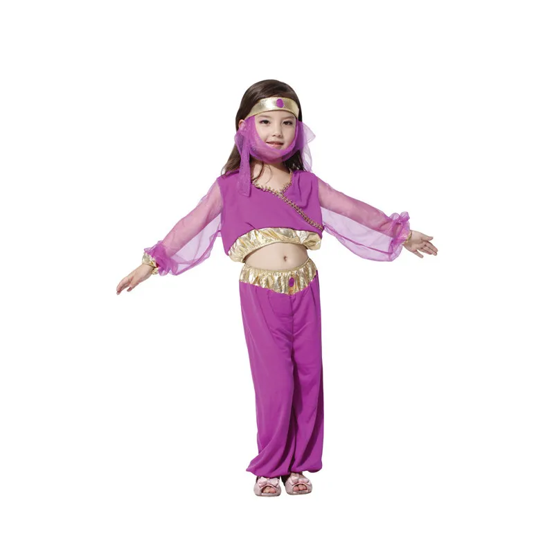 Little Adventures Aladdin Arabian Princess Dress kids Costume girls belly dance fancy purple dress for Halloween and Purim | Тематическая