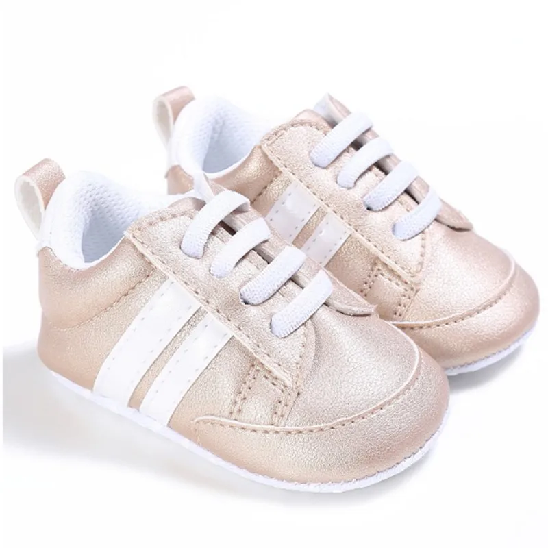 Leather Gold White Модная детская обувь; детские мокасины; утепленная теплая обувь для маленьких мальчиков; обувь для малышей; кожаная обувь для малышей; детские кроссовки - Цвет: Leather Gold White