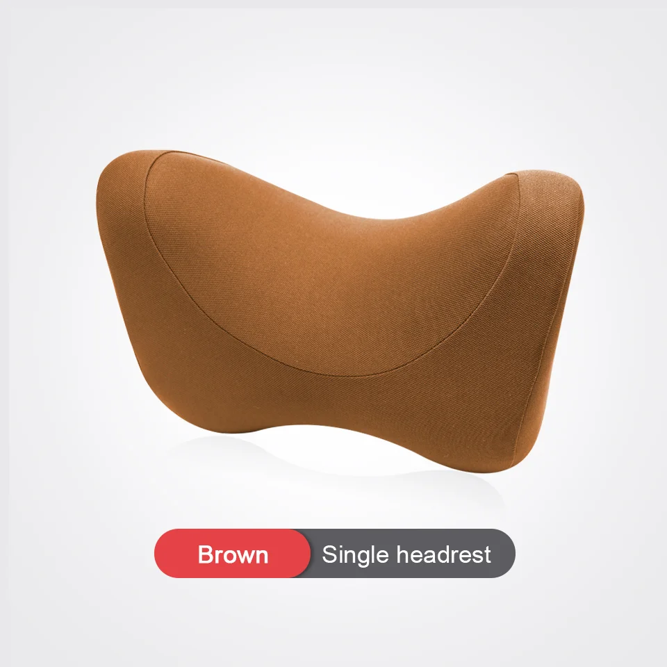 Brown Pillow LOEN U форма пены памяти подушка для автомобильных путешествий подушки для шеи, чтобы облегчить усталость авто подголовник поясничного Поддержка автомобиля офис - Цвет: Brown Pillow