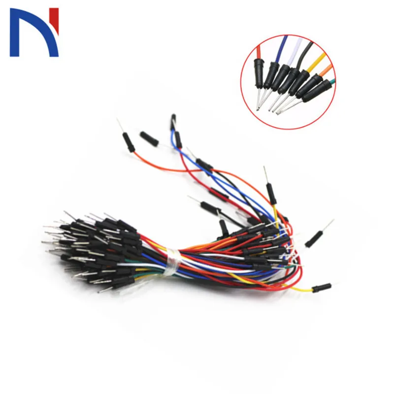

65 pcs/130pcs Breadboard Jumper wires Cables Solderless Flexible Breadboard Jumper wires Cables Bread plate line for Arduino