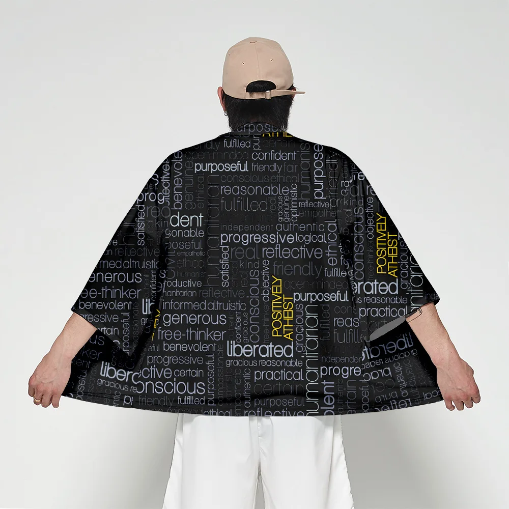 Kimono Cardigan Men Japanese Obi Male Yukata Men's Haori Short Outwear Japanese Samurai Clothing Traditional Japanese Clothing
