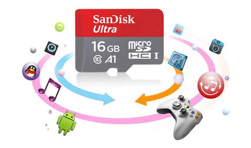 SanDisk Ultra карты памяти 128 ГБ 64 ГБ 32 ГБ 16 ГБ 8 ГБ Micro SD карты SDHC/SDXC class10 UHS-I 98 МБ/s-100MB/S TF карты для смартфонов