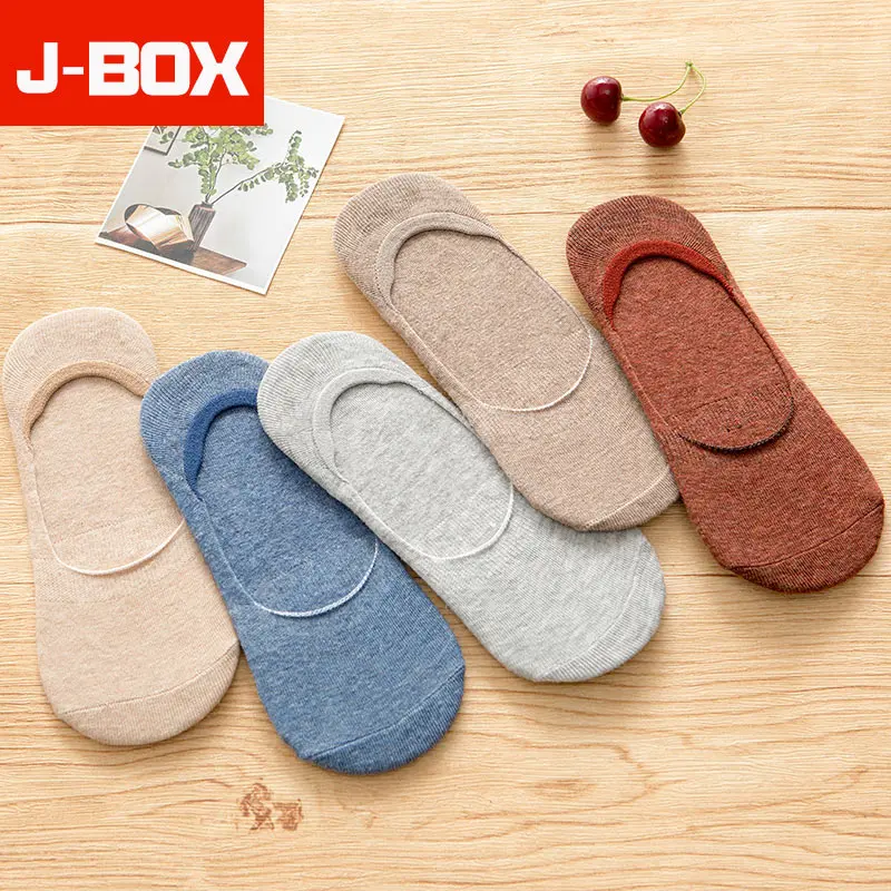 5 пар/лот новинка 2019 женские носки однотонные невидимые короткие тапочки летние