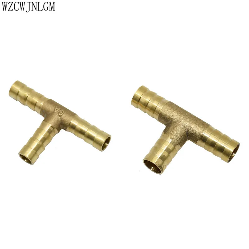 Т образный латунный соединитель для шланга с зазубринами 8 мм 10 3 ходовой медный